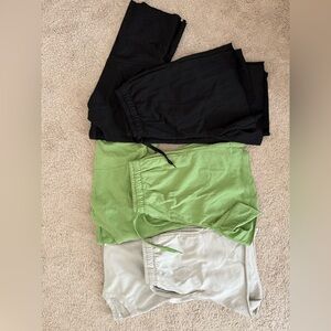 Women’s Short Sets - Black, Green, and Cream